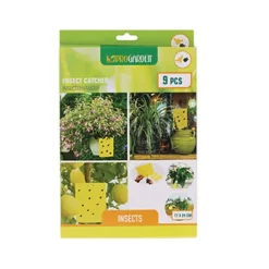 9 autocollants tue mouches/insectes jaune 17x24cm* Discount