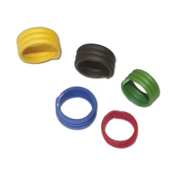 100 Bagues spirale plastique diamètre 18 mm rouge identification* New