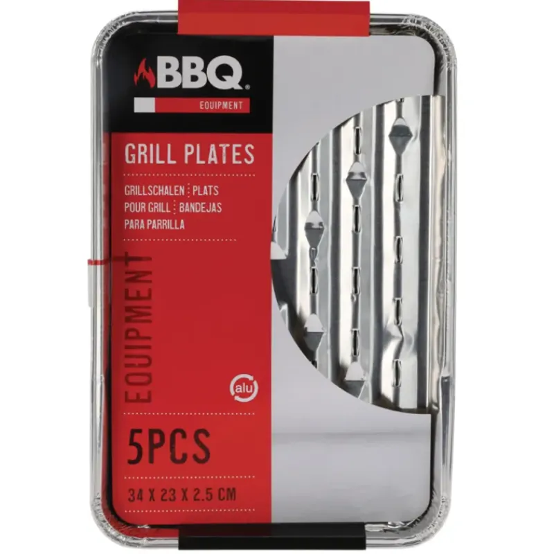 5 barquettes pour grillades bbq 34 x 23x 2,5 cm* Outlet