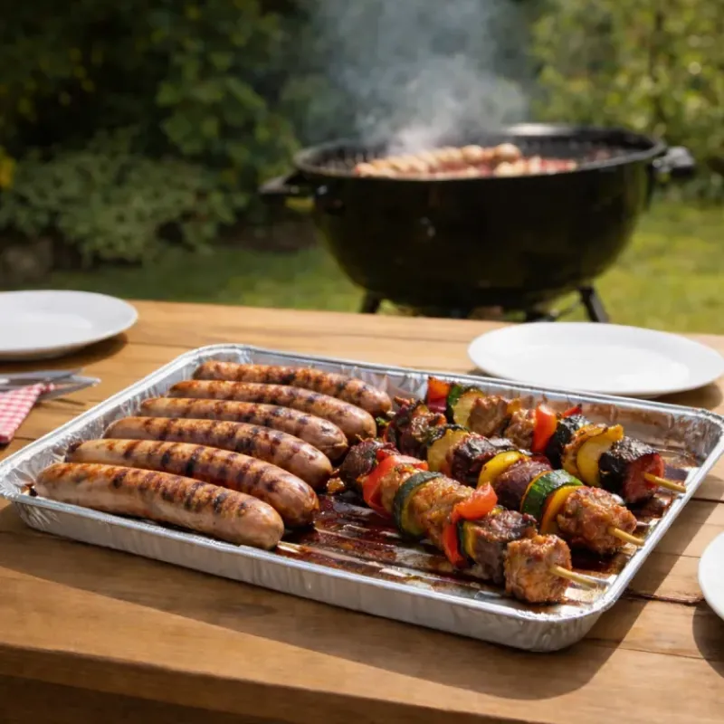 5 barquettes pour grillades bbq 34 x 23x 2,5 cm* Outlet