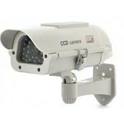 2 Caméras factices solaire LED clignotante ABS 210g 28x17,5x10 cm* Sale