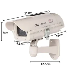 2 Caméras factices solaire LED clignotante ABS 210g 28x17,5x10 cm* Sale