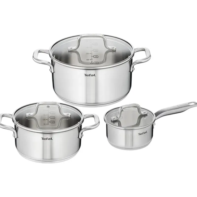 3 casseroles 3 couvercles H816S6 Infinite Ø 16, 18 et 24 cm*Tefal Online