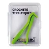 2 Crochets tire-tiques verts*Stepland New