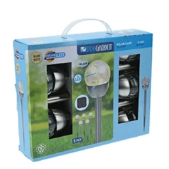 5 Lampes solaire avec boule en verre* Sale