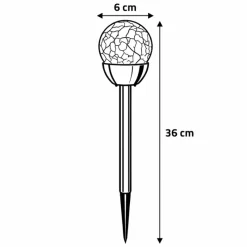 5 Lampes solaire avec boule en verre* Sale