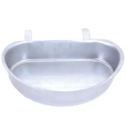 10 Mangeoires - Abreuvoirs demi lune contenance 0,4L métal*