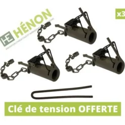 3 Pièges raton laveur couvre-main tube 9cm métal chaîne 30cm* New