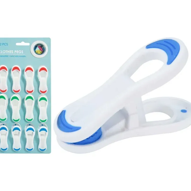12 Pinces à Linge en Polypropylène 68 mm 3 Couleurs* Best