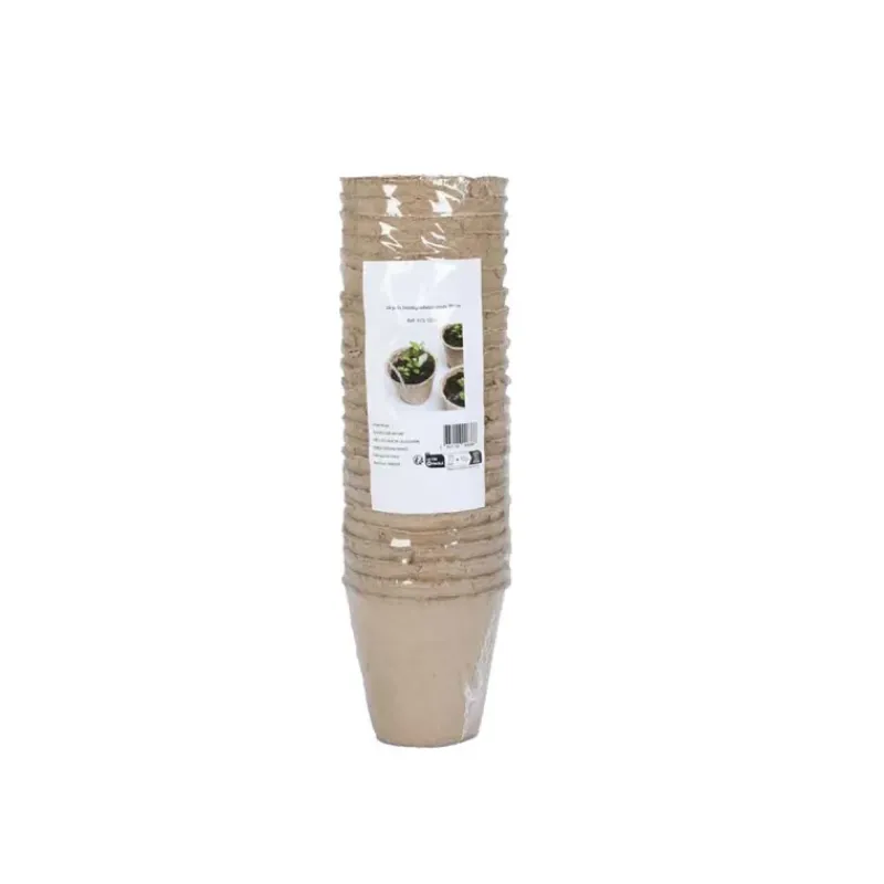 24 Pots Biodégradables Ronds Ø8 cm pour Semis et Culture* Discount