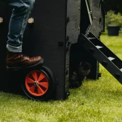 2 Roulettes pour poulailler surélevé 5 à 9 poules plastique recyclé* Hot