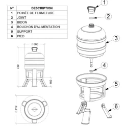 Abreuvoir à siphon sur pieds 30 Litres*GAUN Best