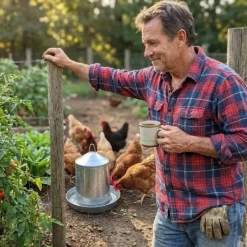 Abreuvoir poules à double paroi tôle galvanisée 12L*GAUN Outlet