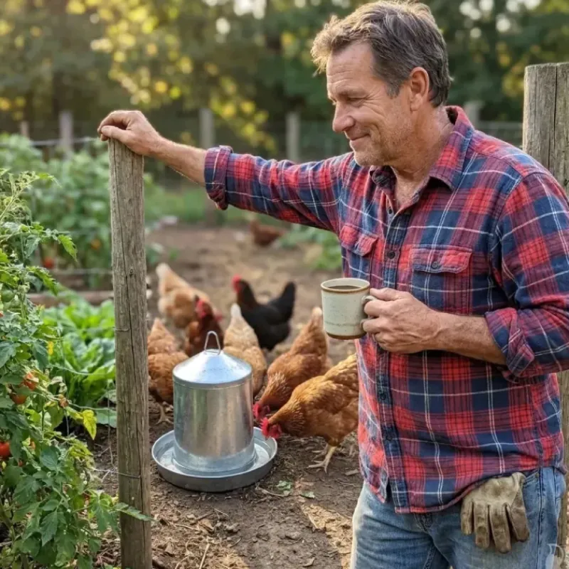 Abreuvoir poules à double paroi tôle galvanisée 12L*GAUN Outlet