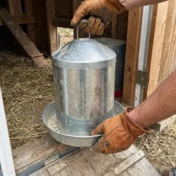 Abreuvoir poules à double paroi tôle galvanisée 12L*GAUN Outlet