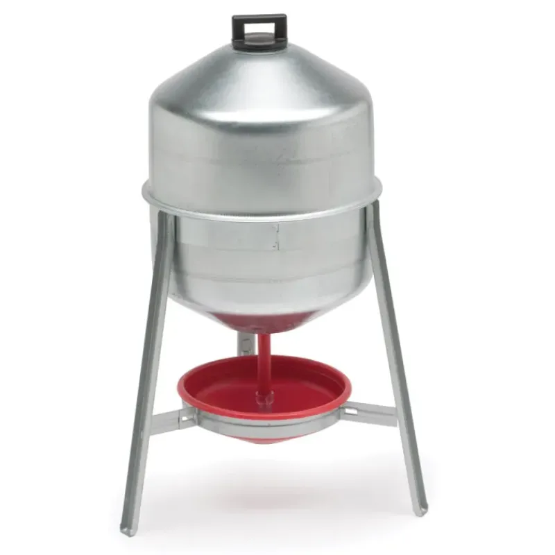 Abreuvoir poules et volailles métal galvanisé 30 L sur pieds à l'unité* Discount