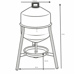 Abreuvoir poules et volailles métal galvanisé 30 L sur pieds à l'unité* Discount