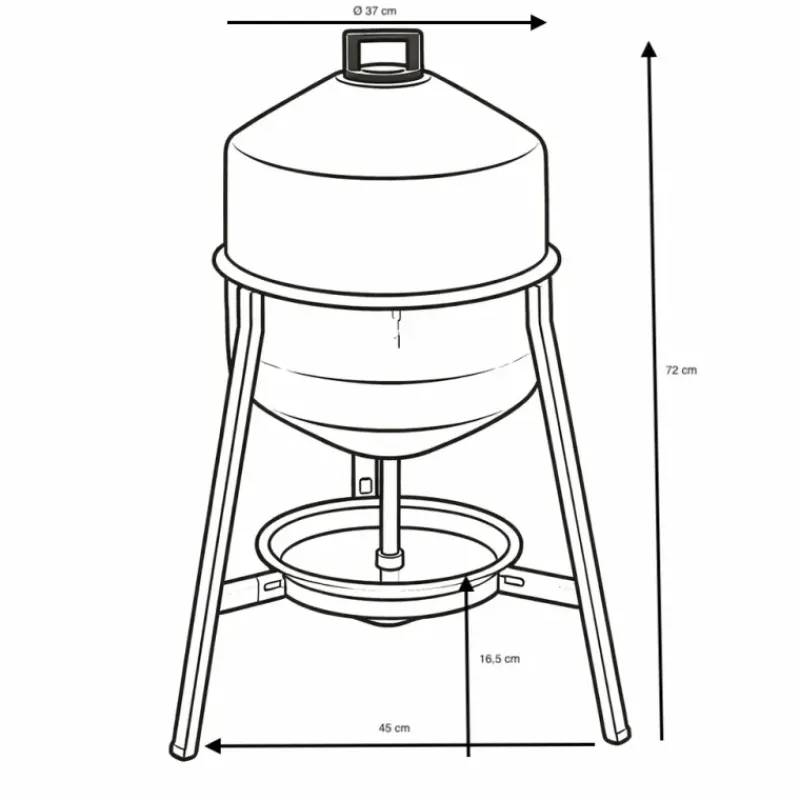 Abreuvoir poules et volailles métal galvanisé 30 L sur pieds à l'unité* Discount