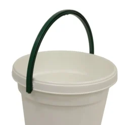 Abreuvoir seau à anse blanc et vert contenance 18 L*Olba Outlet