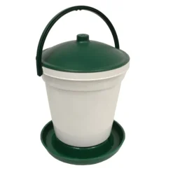 Abreuvoir seau à anse blanc et vert contenance 18 L*Olba Outlet