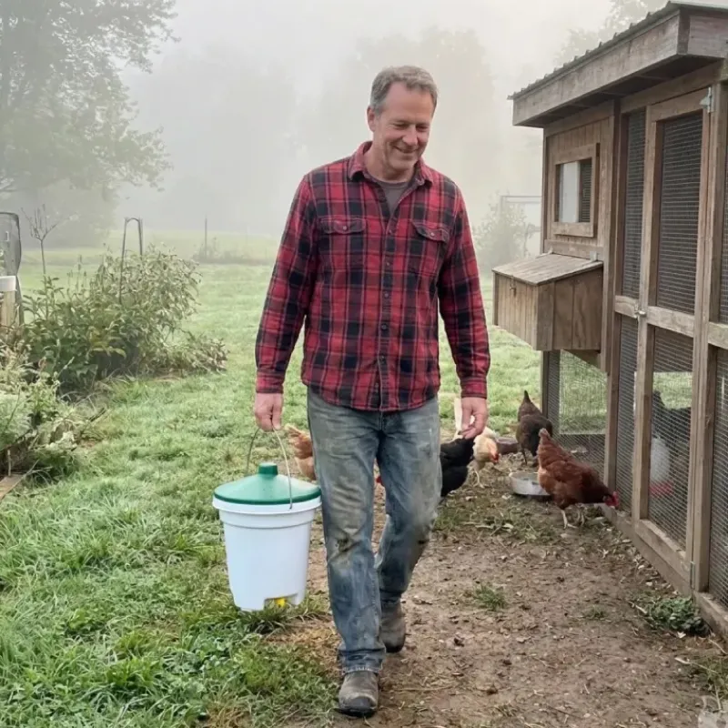 Abreuvoir seau 3 pipettes volailles 12L avec kit suspension*Olba Clearance