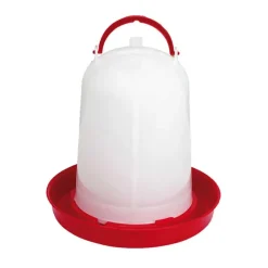 Abreuvoir siphoïde avec poignée 5L pour volailles - Rouge et blanc*GAUN Best