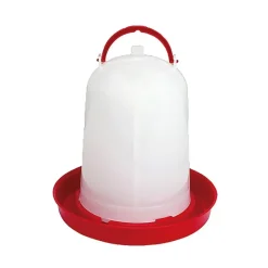 Abreuvoir siphoïde pour volailles 3L - Rouge et blanc -*GAUN Discount