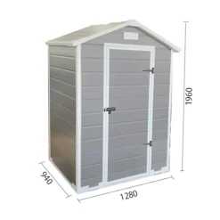 Abri de jardin Lys en plastique hauteur 196 cm - 1 porte 1,20m²* New