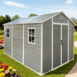 Abri de jardin Lys en plastique hauteur 230 cm - 2 portes 6,88m²* Hot