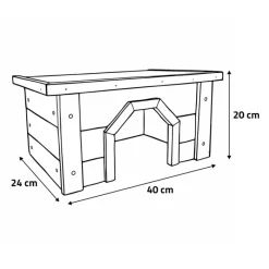 Abri pour petits animaux / Nichoir universel pin* New