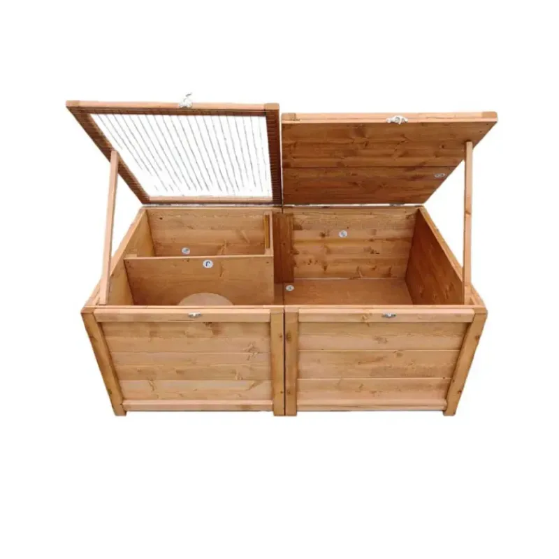 Abris poussins en bois 2 compartiments 83 x 49 x 36 cm* Hot