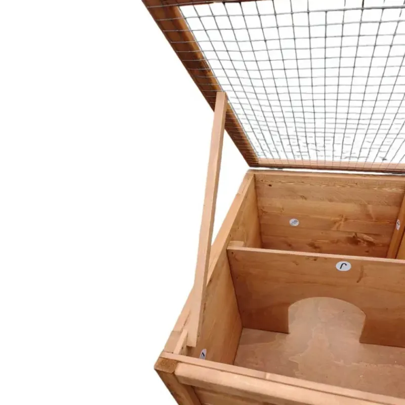 Abris poussins en bois 2 compartiments 83 x 49 x 36 cm* Hot