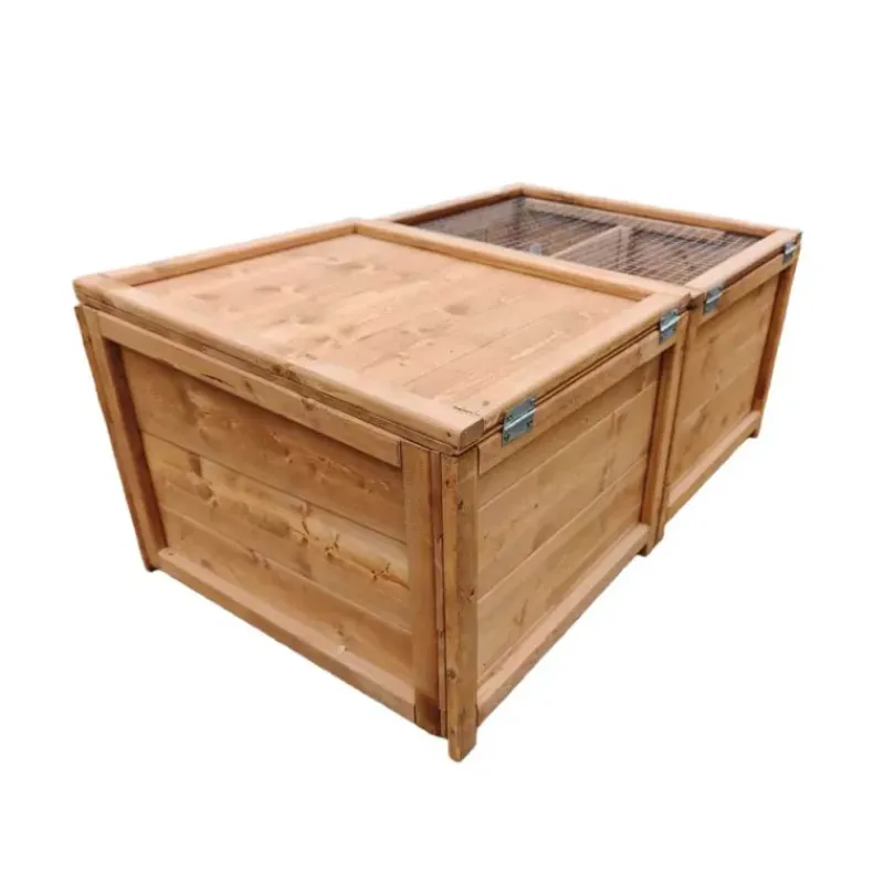Abris poussins en bois 2 compartiments 83 x 49 x 36 cm* Hot