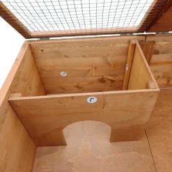 Abris poussins en bois 2 compartiments 83 x 49 x 36 cm* Hot