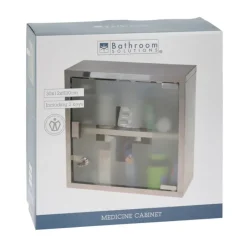 Armoire à pharmacie en acier inoxydable avec porte vitrée - 30x30x12 cm* Hot