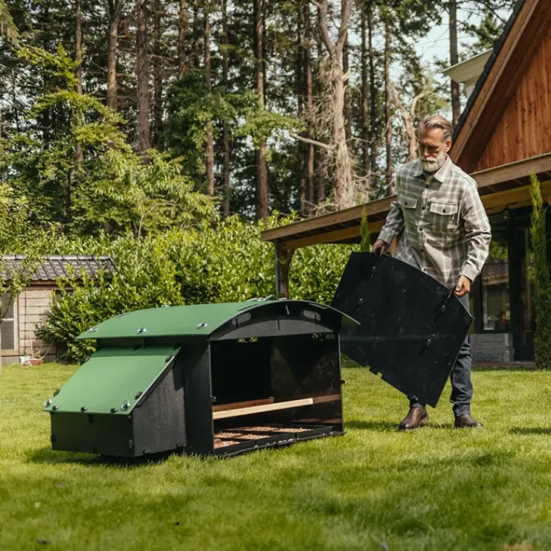 Bac à déjection rectangulaire - lot de 3 pour poulailler plastique recyclé 8 à 15 poules* Sale