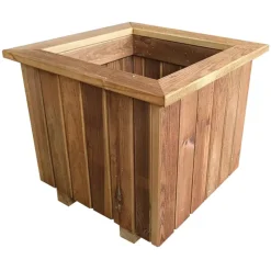 Bac à fleurs carré en bois géotextile 40 X 40 X 40 cm Bois autoclave*