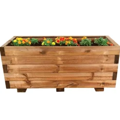 Bac à fleurs rectangulaire bois autoclave 80x40xH33cm Bois autoclave*
