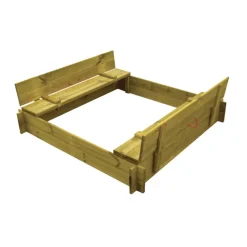 Bac à sable bois autoclave avec couvercle 120 x 120 cm* New