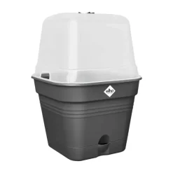 Bac de culture carré ® 30x25x30cm avec couvercle aéré - Noir*Elho Sale