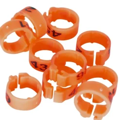 Bagues Spécial Pigeon Marquage Laser Indélébile numérotées 1-25 Orange*