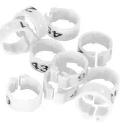 Bagues Spécial Pigeon Marquage Laser Indélébile numérotées 26-50 Blanc* Best