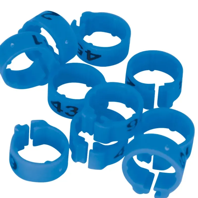 Bagues Spécial Pigeon Marquage Laser Indélébile numérotées1-25 Bleu* Discount