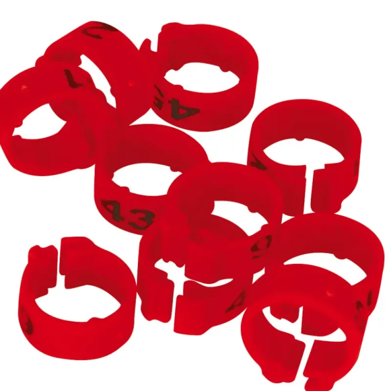 Bagues Spécial Pigeon Marquage Laser Indélébile numérotées 1-25 Rouge* New