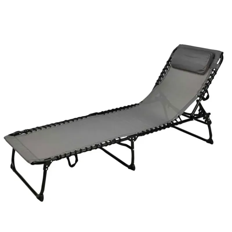 Bain de soleil pliant en acier noir - Confort et résistance* Sale