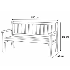 Banc de jardin en bois autoclave 150 cm*