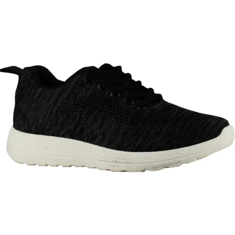 Baskets à lacets noires textile dessus et intérieur du 37 au 42* Best