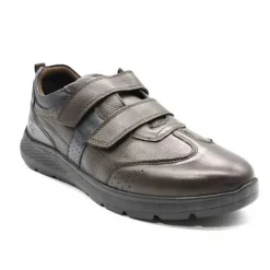 Baskets cuir scratch double velcro Strech semelle PVC*Ayoka Discount