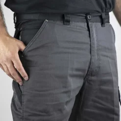 Bermuda de travail 4 poches polyester coton gris noir 38 à 52*LMA Sale