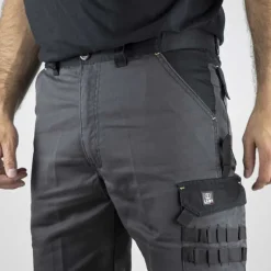 Bermuda de travail 4 poches polyester coton gris noir 38 à 52*LMA Sale